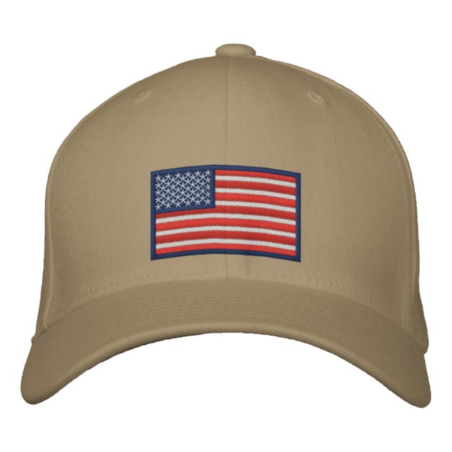 Flagge der USA Bestickte Kappe (Vorderseite)