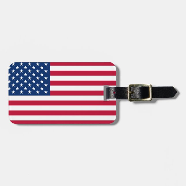 Flagge der USA Gepäckanhänger (Vorderseite horizontal)