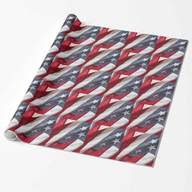 Flagge der USA Geschenkpapier (Ungerollt)