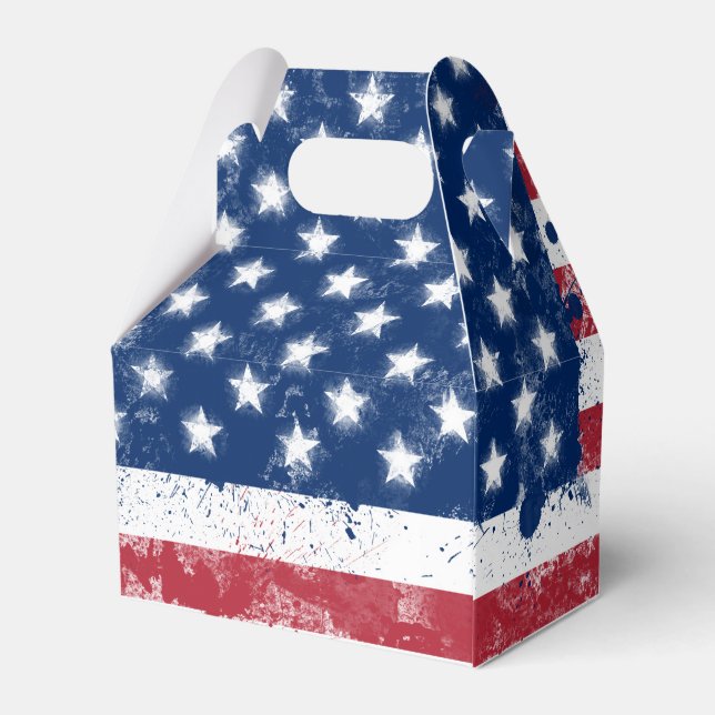 Flagge der USA Geschenkschachtel (Rückseite)