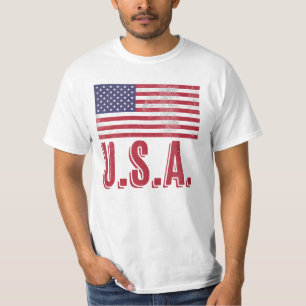 Flagge der USA "Grunge"-Look T-Shirt