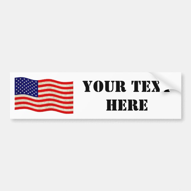 Flagge der USA - grungy Autoaufkleber (Vorne)