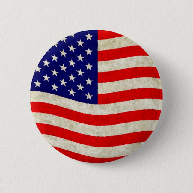 Flagge der USA - grungy Button (Vorderseite)