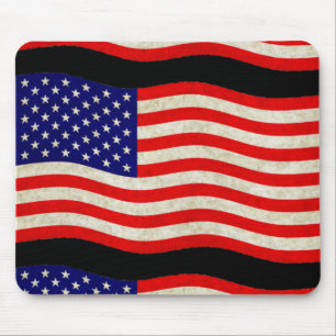 Flagge der USA - grungy Mousepad