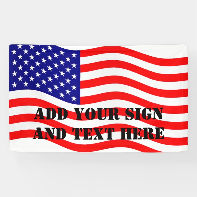 Flagge der USA - Ihre Ideen Banner (Horizontal)