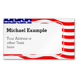 Flagge der USA - Ihre Ideen Magnetische Visitenkarte