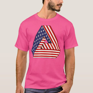 Flagge der USA optische Täuschung T-Shirt
