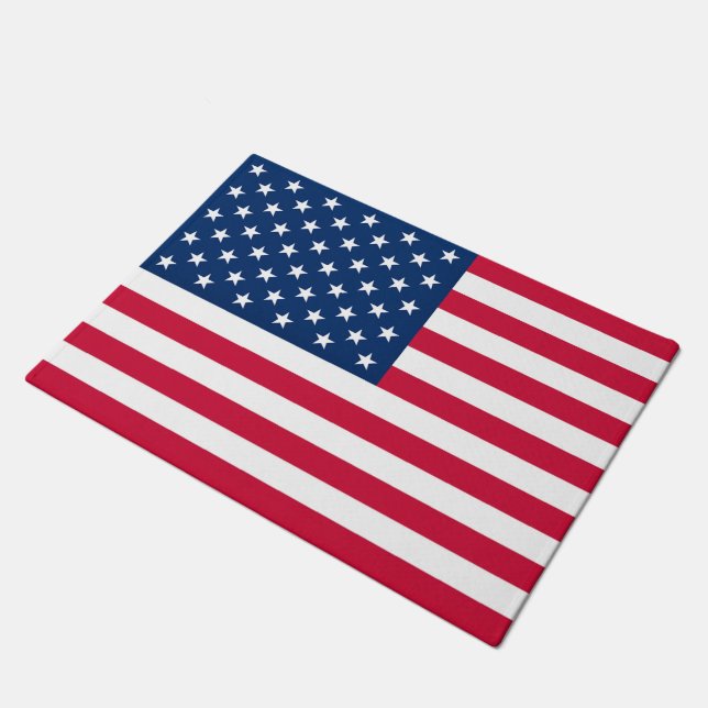 Flagge der USA - Patriotik - Fußmatte (Schrägansicht)
