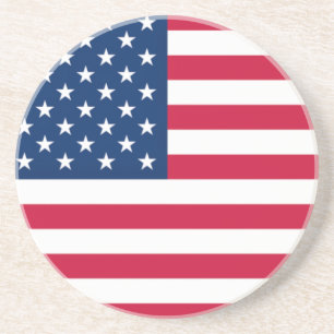 Flagge der USA - USA - Patriotik Getränkeuntersetzer