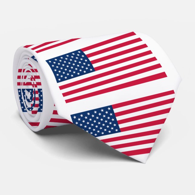 Flagge der USA - USA - Patriotik Krawatte (Gerollt)