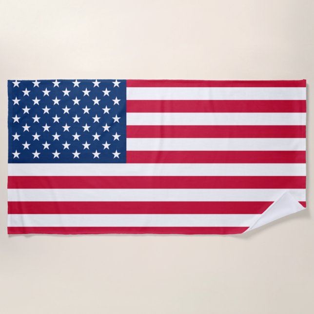 Flagge der USA - USA - Patriotik Strandtuch (Vorderseite)