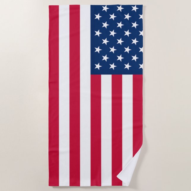 Flagge der USA - USA - Patriotik - Strandtuch (Vorderseite)