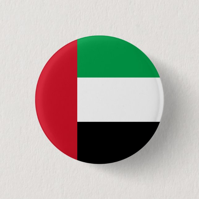 Flagge der Vereinigten Arabischen Emirate Button (Vorderseite)
