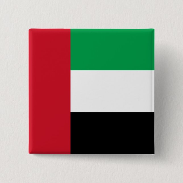 Flagge der Vereinigten Arabischen Emirate Button (Vorderseite)