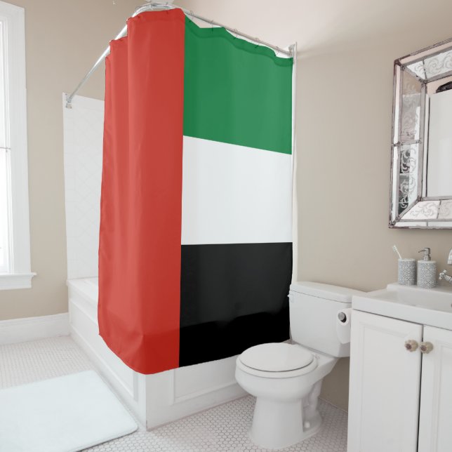 Flagge der Vereinigten Arabischen Emirate Duschvorhang (Beispiel)