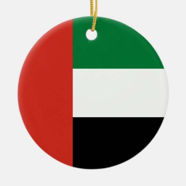 Flagge der Vereinigten Arabischen Emirate Keramik Ornament (Vorne)
