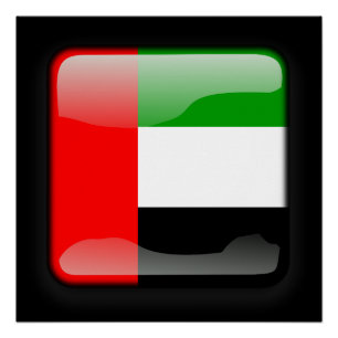 Flagge der Vereinigten Arabischen Emirate Poster