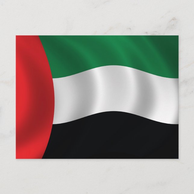 Flagge der Vereinigten Arabischen Emirate Postkarte (Vorderseite)