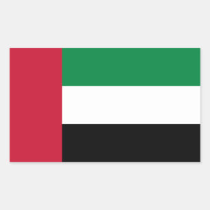 Flagge der Vereinigten Arabischen Emirate Rechteckiger Aufkleber