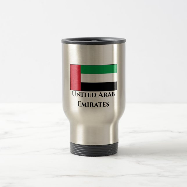 Flagge der Vereinigten Arabischen Emirate Reisebecher (Mittel)