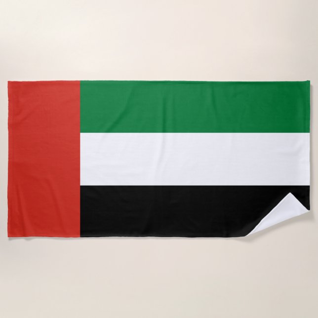Flagge der Vereinigten Arabischen Emirate Strandtuch (Vorderseite)