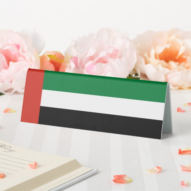 Flagge der Vereinigten Arabischen Emirate Tischaufsteller (In Situ (Hochzeit))