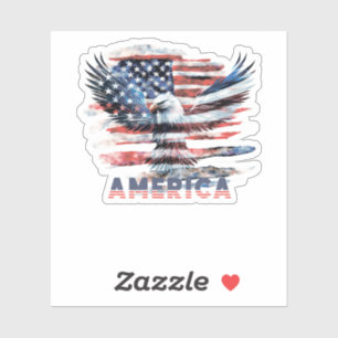 Flagge der Vereinigten Staaten. Amerika Aufkleber