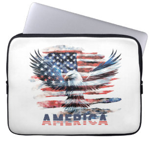 Flagge der Vereinigten Staaten. Amerika Laptopschutzhülle
