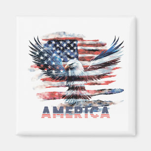 Flagge der Vereinigten Staaten. Amerika Magnet