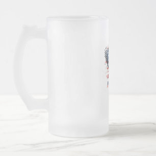 Flagge der Vereinigten Staaten. Amerika Mattglas Bierglas