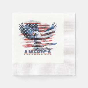 Flagge der Vereinigten Staaten. Amerika Serviette