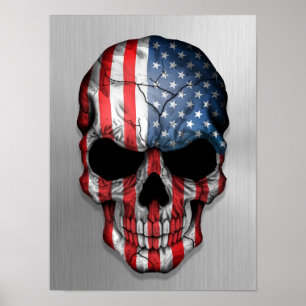 Flagge der Vereinigten Staaten auf einer Poster