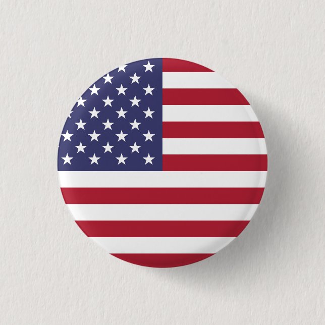 Flagge der Vereinigten Staaten Button (Vorderseite)
