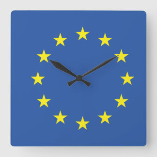 Flagge der Vereinigten Staaten Europas Quadratische Wanduhr