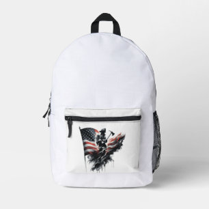Flagge der Vereinigten Staaten. Firefighter Bedruckter Rucksack