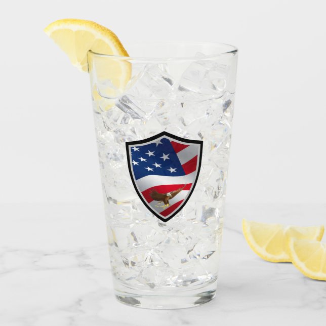 Flagge der Vereinigten Staaten Glas (Vorderseite Ice)
