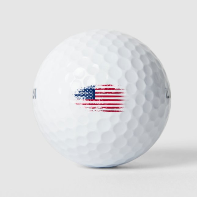 Flagge der Vereinigten Staaten Golfball (Vorderseite)