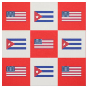 Flagge der Vereinigten Staaten, kubanische Flagge  Stoff