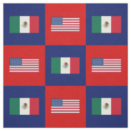 Flagge der Vereinigten Staaten, Mexiko-Flagge auf  Stoff