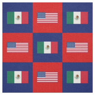Flagge der Vereinigten Staaten, Mexiko Flagge auf Stoff