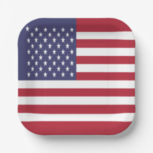 Flagge der Vereinigten Staaten Pappteller