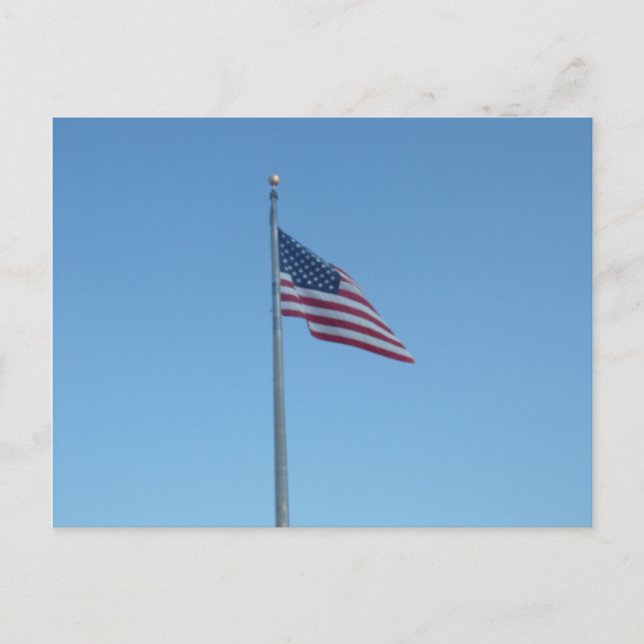 Flagge der Vereinigten Staaten Postkarte (Vorderseite)