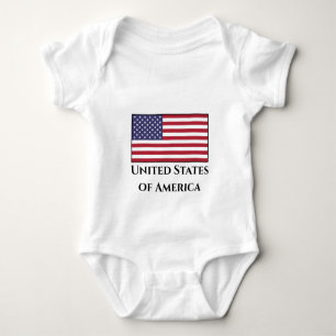 Flagge der Vereinigten Staaten (USA) Baby Strampler