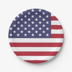 Flagge der Vereinigten Staaten (USA) Pappteller