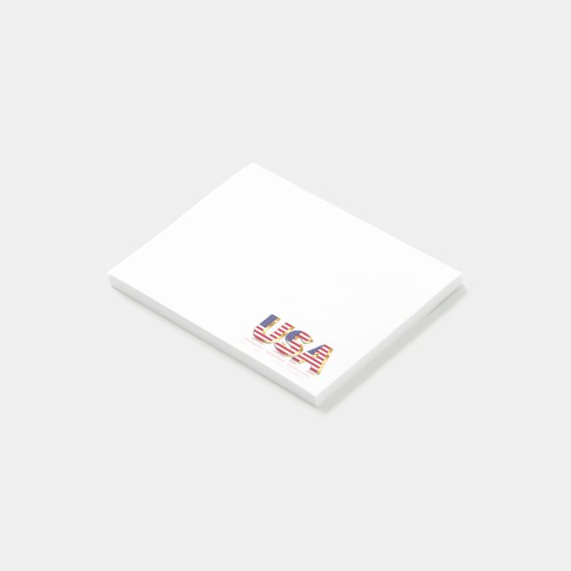 Flagge der Vereinigten Staaten USA Post-it Klebezettel (angewinkelt)