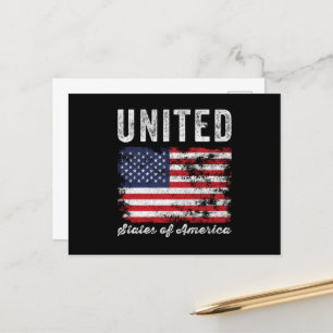 Flagge der Vereinigten Staaten von Amerika Distres Postkarte