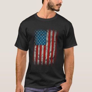 Flagge der Vereinigten Staaten von Amerika Distres T-Shirt
