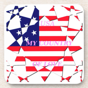 Flagge der Vereinigten Staaten von Amerika Getränkeuntersetzer