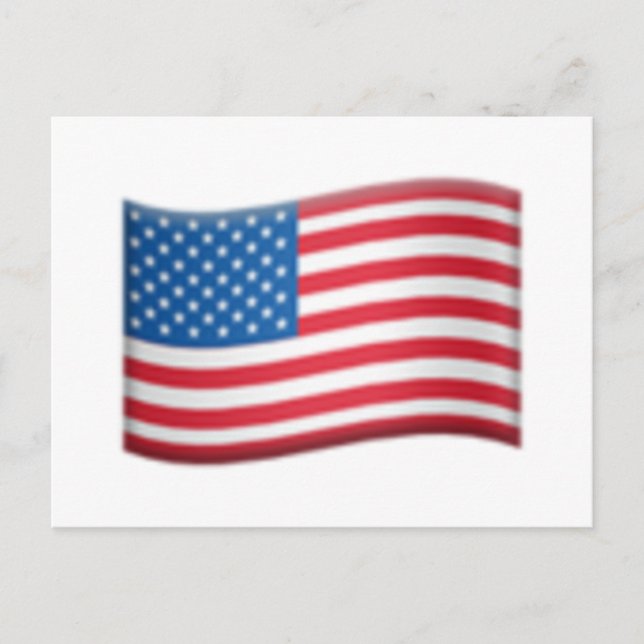 Flagge der Vereinten Staaten - Emoji Postkarte (Vorderseite)
