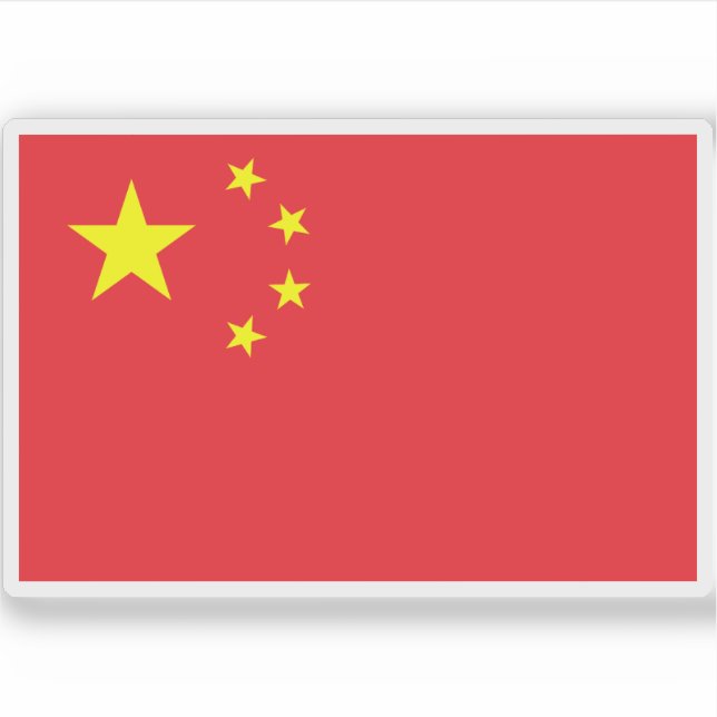 Flagge der Volksrepublik China Aufkleber (Vorderseite)